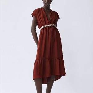 Zara Rust Midi Dress